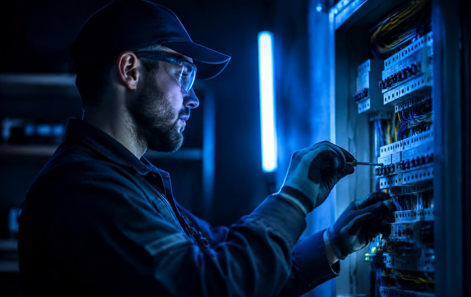 Électricien MFK2 au travail